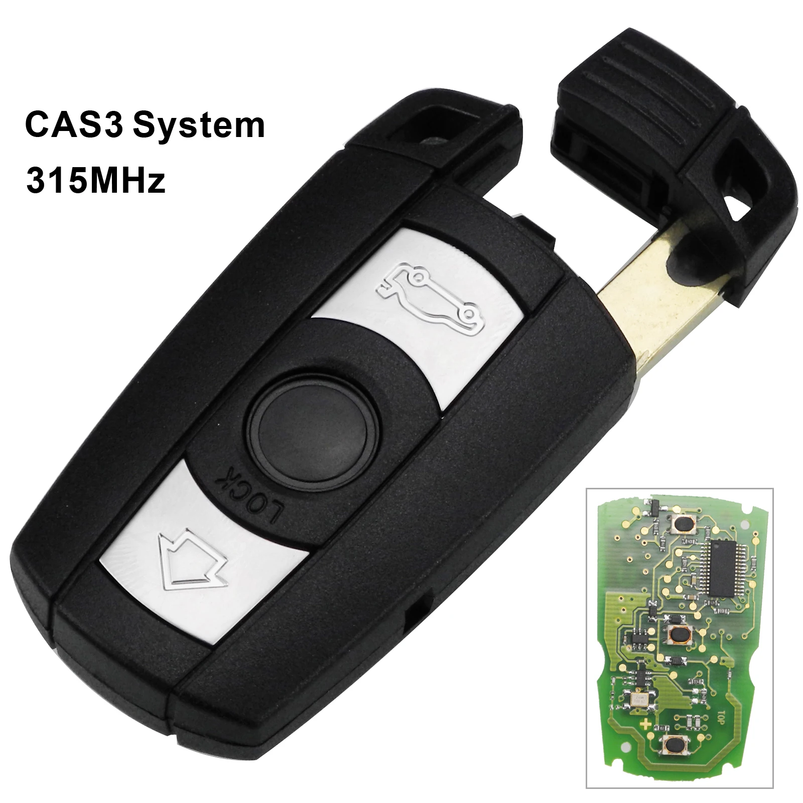 jingyuqin Remote Car Key 315/433/868MHZ For BMW 1 3 5 7 Series CAS3 System X5 X6 Z4 Smart Key Control Transmitter 3 Buttons