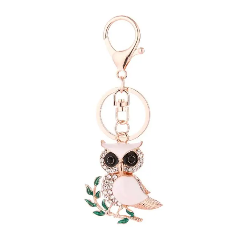 

Fashion Rhinestone Animal Shape Keychain Hand Bag Keychain Owl Horse Pendant Rhinestones Alloy Key Rings Car Bag