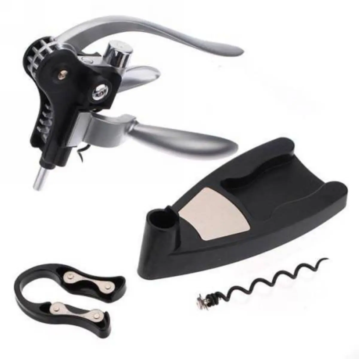 JX-LCLYL Rabbit Style Wine Opener Tool Cork Bottle Tire Corkscrew + Foil Cutter w/ Box