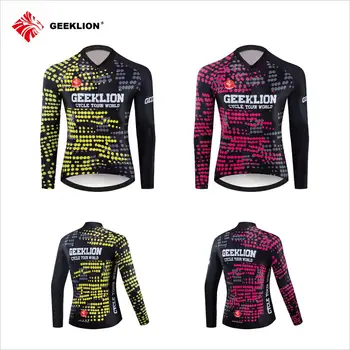 

NEW Geeklion Quick Road Bike Long Sleeves Cycling Jersey Men's Cyclist MTB Jersey Team Bike Maillot Ciclismo