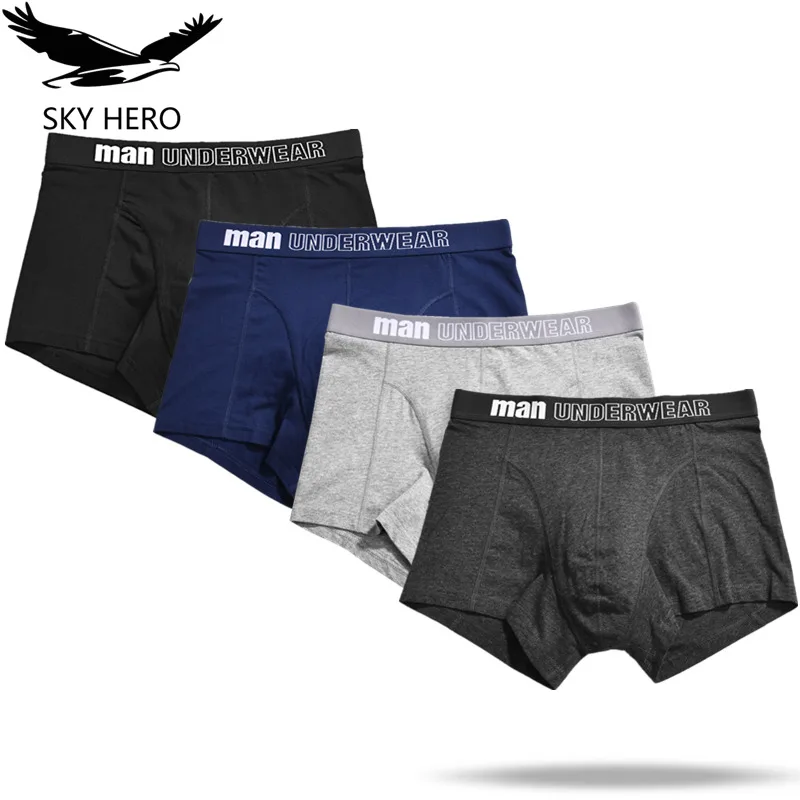 

4pcs/lot Men's Boxers Shorts Cotton Underwear Underpants Men Boxer Shorts Boxeur Homme de marque Coton Calzoncillos Hombre Meng