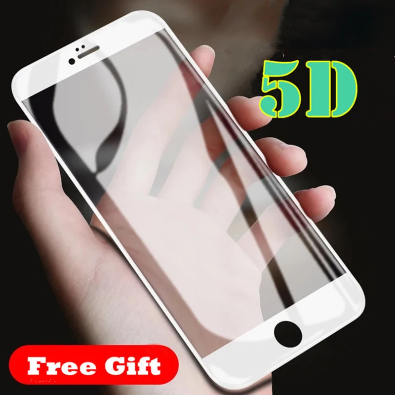 

Cover HD Premium Protective Glass Film For iPhones 7 7s 8 8s plus screen protector Ultra Thin Transparent 5D Tempered Glass