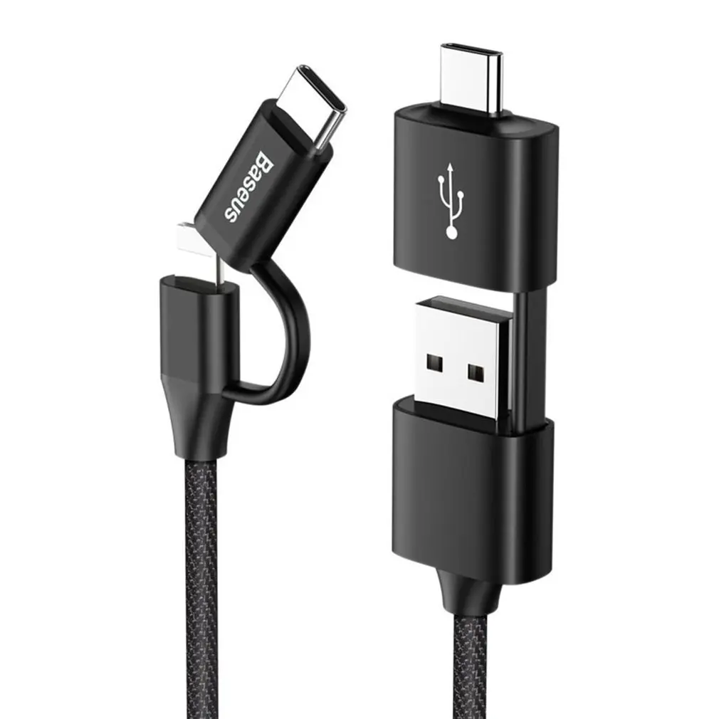 Baseus 2A Data Cable 5 in 1 Digital Cable Multifunctional Cables Outputs to Micro USB 8 Pin Type