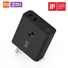 Xiaomi ZMI 2-в-1 стены Зарядное устройство Мощность 6500mAh для быстрой Charge3.0 FCP двухполосный быстрый Портативный Мощность банка для Xiaomi iPhone samsung