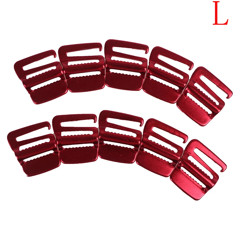 10Pcs Portable Backpack Fast Binding Buckle Luggage Package Tightening Buckle Tent Rope Tensioner Hook Outdoor Tools - Цвет: L