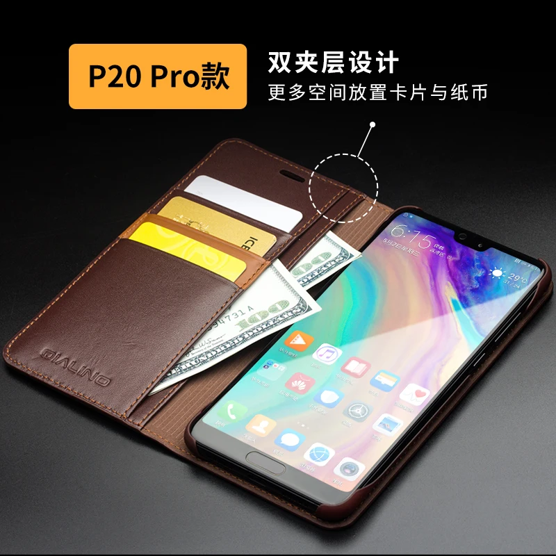 Роскошный флип-чехол из натуральной кожи для телефона huawei P20 Pro модный бизнес кошелек слот для карт чехол для huawei P20 Pro
