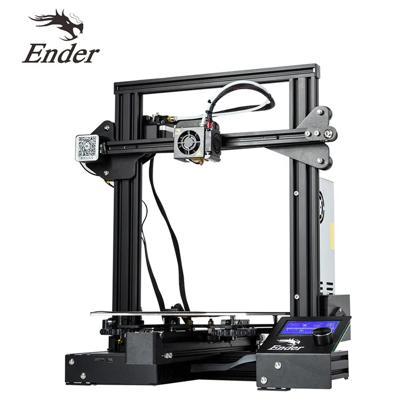 CREALITY DIY 3d принтер Ender-3/3Pro/3X с 3 насадками/2PLA/силиконовый v-слот Pru sa I3 комплект 220x220x250 мм