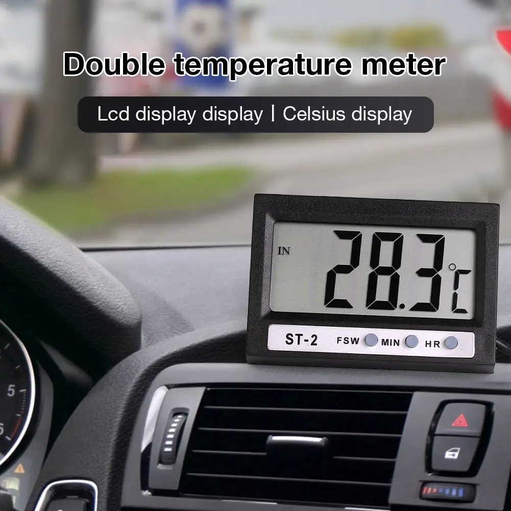 

High Quality Mini Digital LCD Time Clock Thermostat ST2 LCD Display Dual Temperature Measurement Easy To Carry
