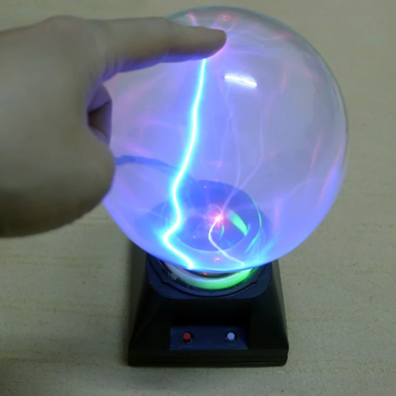 Globo de Vidro Lâmpada de Mesa Presentes do Feriado Luz da Noite Polegada Plasma Bola Lâmpada Elétrico Luz Estática Toque Magia Esfera Nightlight 4-6 7 Luzes noturnas