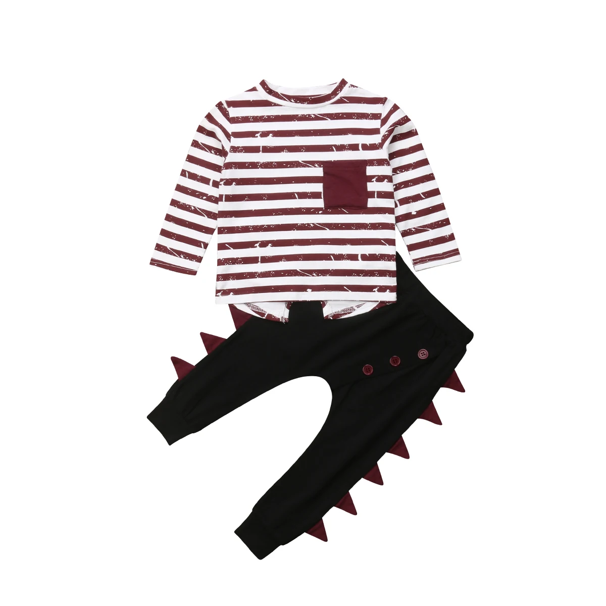 

Kids Baby Boys Striped Long Sleeve Tops Striped T Shirt Long Pants Outfit Clothes Set Tracksuit