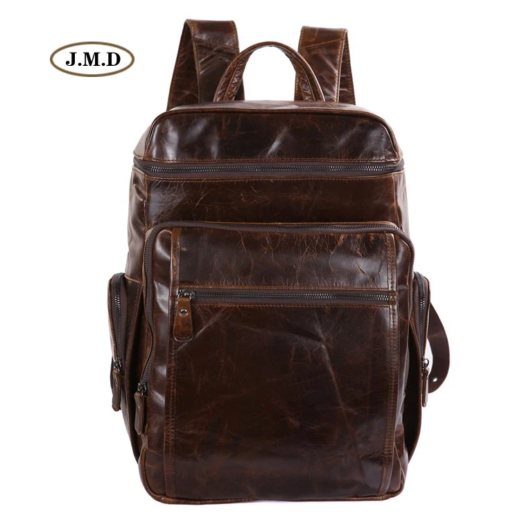 J M D 100 Guarantee Genuine Leather Men s Fashion Large Capacity Travel Tote Fits for
