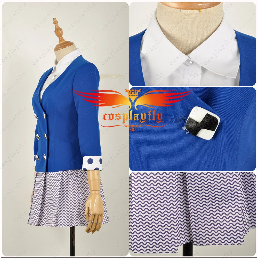 Heathers The Musical Rock Veronica Sawyer Stage Dress Concert Cosplay Costume - XS-XL Women Uniform Blue Jacket for Sale image 4