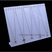 Белый для крема акриловый L Цепочки и ожерелья стенд мольберт 20 браслет крючки держатель кулон витринный стеллаж выставочный стенд для украшений