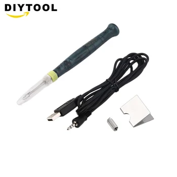 

5V 8W Mini Portable USB Electric Powered Soldering Iron Pen Tip Touch Switch 2A Electric soldering iron USB Electric iron