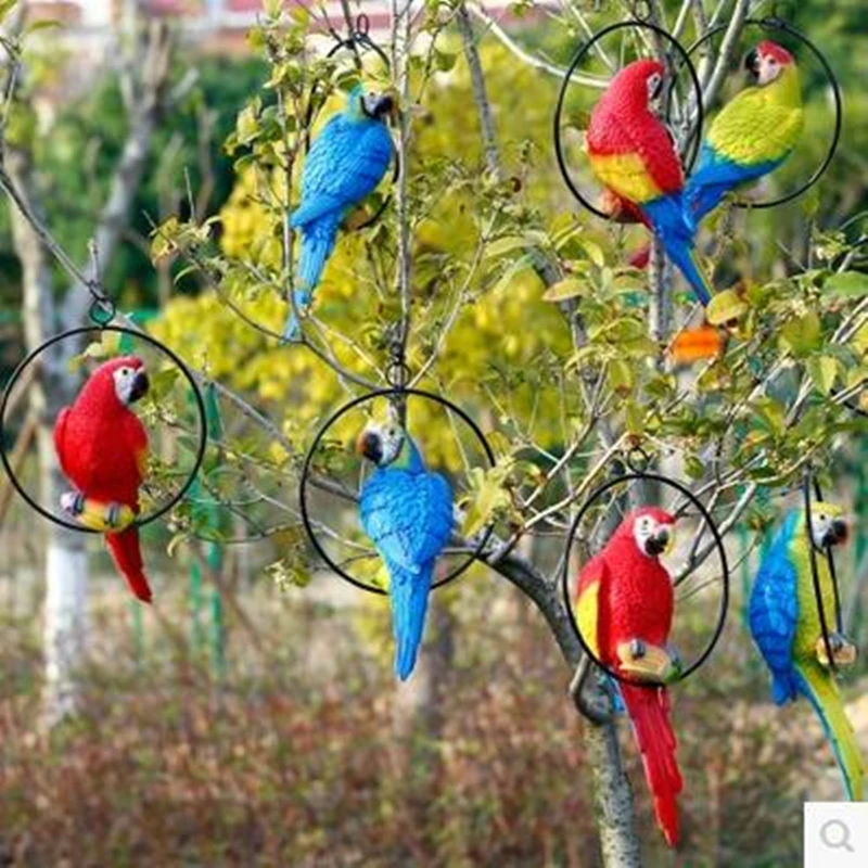 Multi style simulation parrot crafts, home garden decoration birds