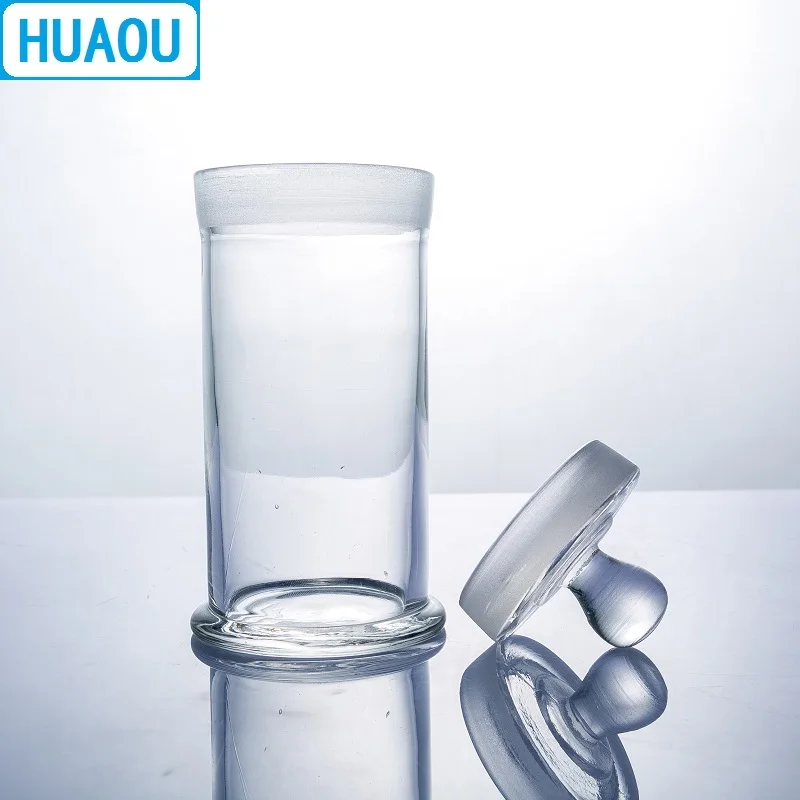 Флакон для образцов HUAOU 45*120 мм с ручкой и заземляющей стеклянной пробкой