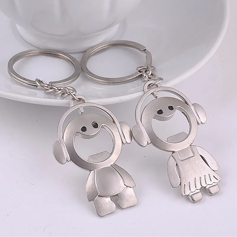 1 Pair Couple Heart shaped Keychain Keyring Keyfob Ring Valentine's Day Romantic Gift|Брелоки| |