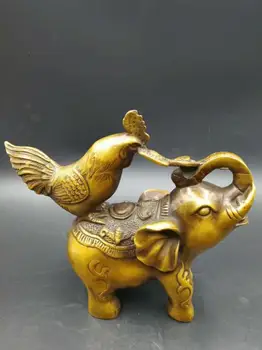 

China copper ornaments like chicken auspicious lucky golden copper suction water safety Home Furnishing crafts home