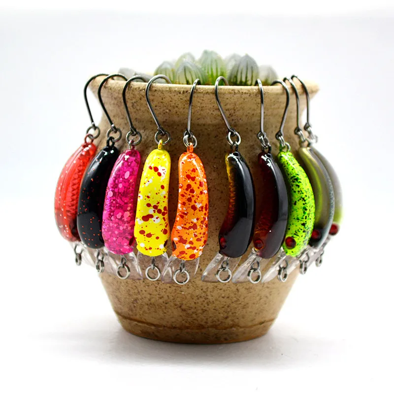 Fishing Mini Minnow Single Hook Jigs 3.7cm/1.5g Strengthen Connector Ring Artificial Hard Lure Bait 1 Piece Sale