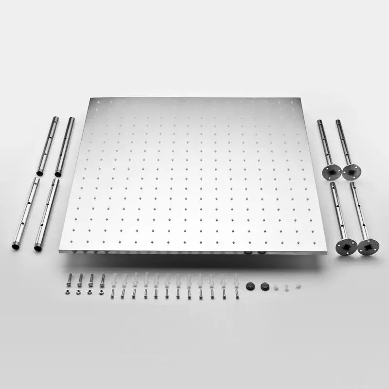 Современные 2" x 24" потолочное крепление площадь Дождь Насадки для душа Нержавеющая сталь Никель