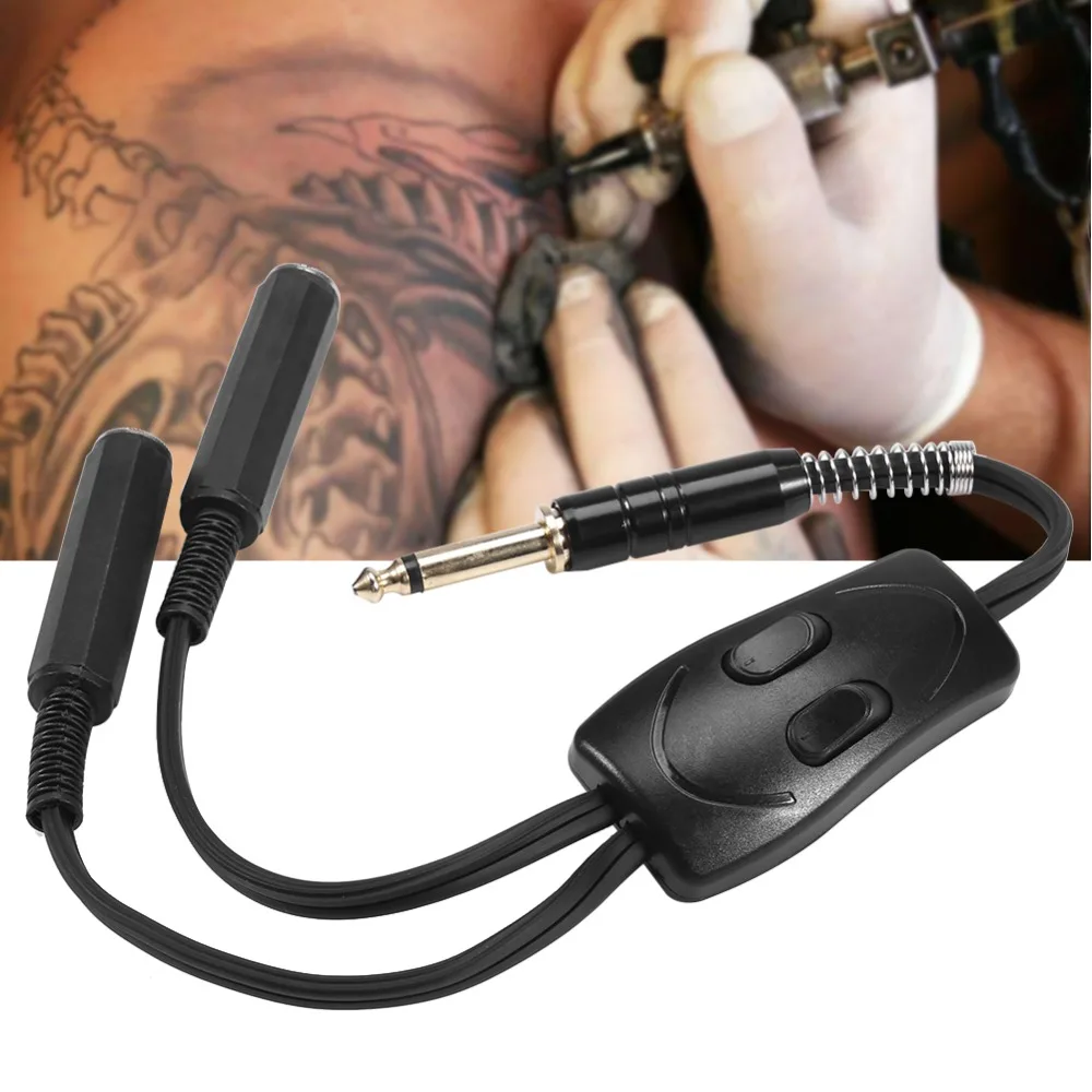 

Professional Tattoo Supplies Tattoo Clip Cord Dual Interface For Tattoo Power Supply Machine Wire Cord 2 in 1 Tattoo Accessories