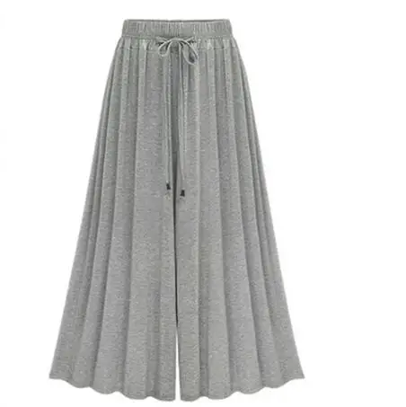 Clobee, женские штаны,, летние, размера плюс, M-5XL, 6XL, женские винтажные Хлопковые Штаны с высокой эластичной талией, широкие, тянущиеся брюки M268 - Цвет: gray ankle length