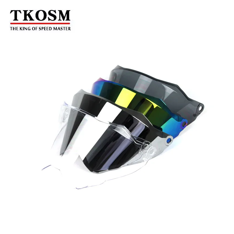 TKOSM 4 Colors Motorcycle Helmet Black Visor ABS Lens Replace Visors