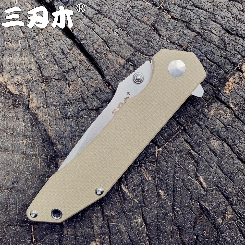 Карманный складной нож Sanrenmu SRM 9002 клинок из нержавеющей стали 12C27 для