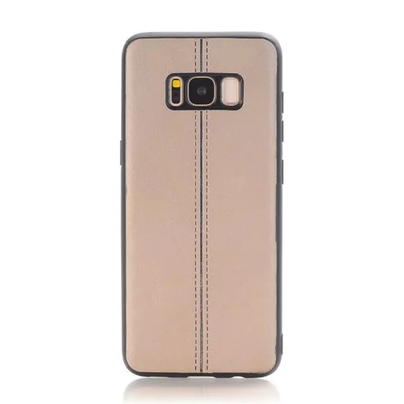 5 warna bisnis PU handphone kasus Untuk Samsung Catatan 8 S8 penuh fit polos garis tengah kasus Untuk Samsung A3 A5 A7 J3 J5 J730 2017 penutup