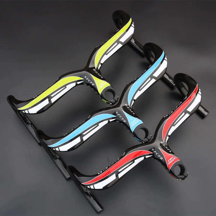FCFB carbon handlebar Road Bicycle Integrated Handlebar with stem