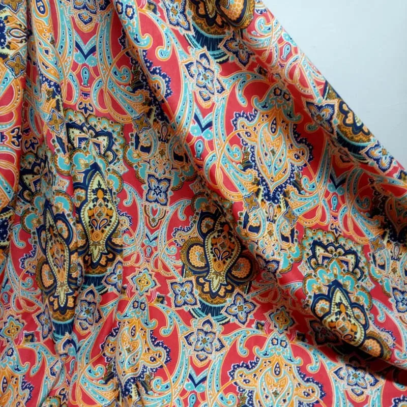 Summer dress material Printed Chiffon Fabric Summer Dress Fabric ...