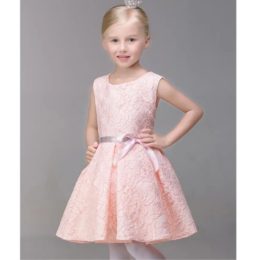 Tasteful Kids Girl Dress Flower Wedding Birthday Party Gown Bridesmaid