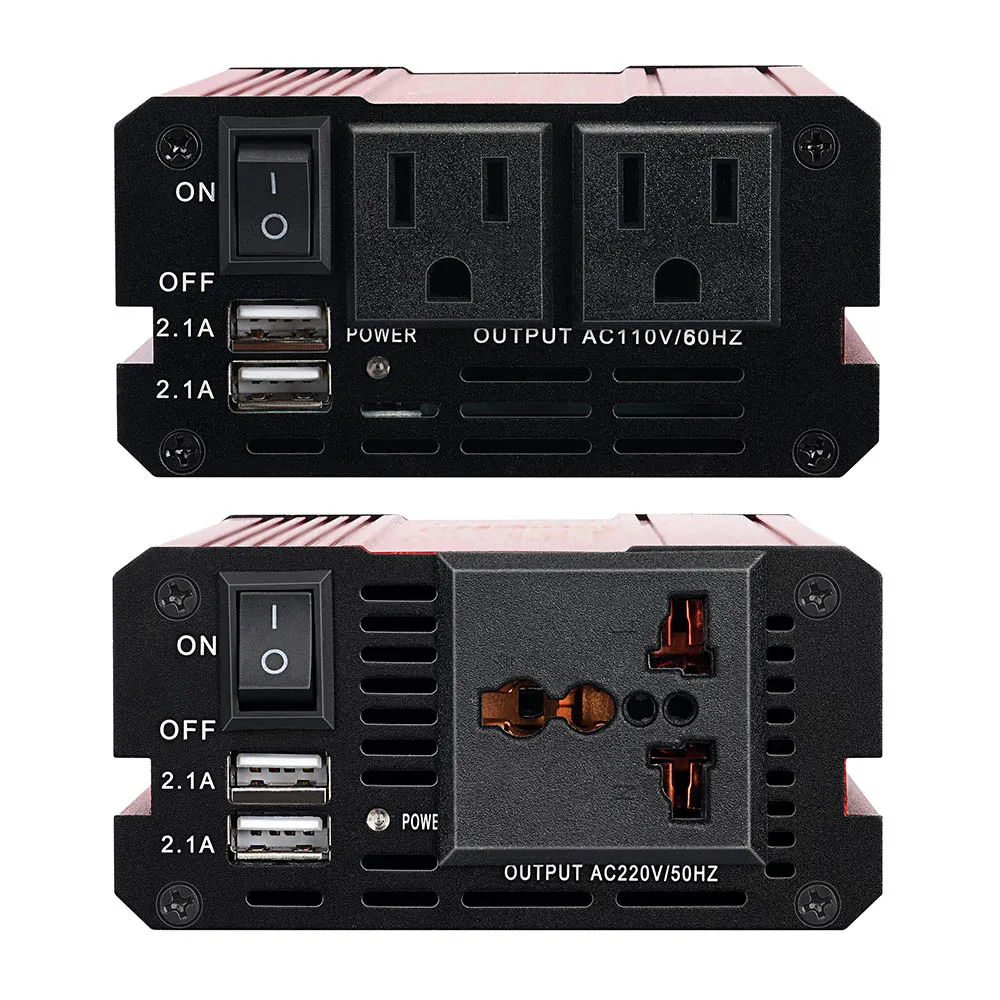 AOSHIKE инвертор напряжения автомобиля DC 12V AC 220V 500W Dual 2.1A USB Prots зарядное устройство
