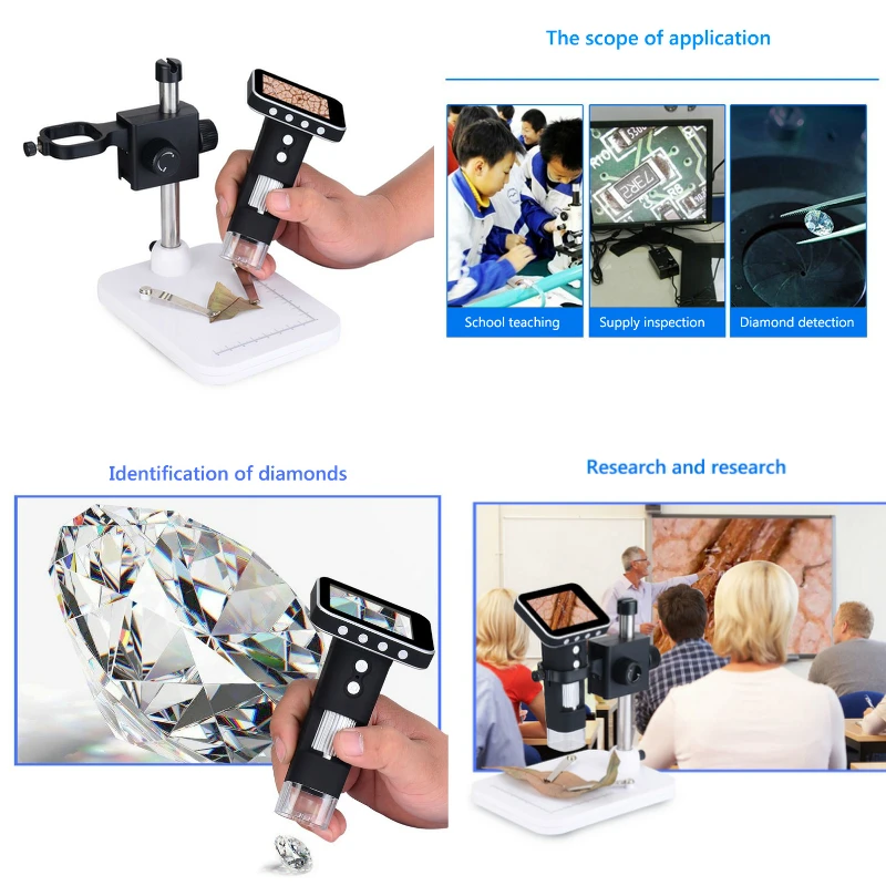 500X USB Microscope Digital Video Microscope HD Electronic Portable 8 LED Adjustable Microscope for PCB Mobile Phone Repair (17)