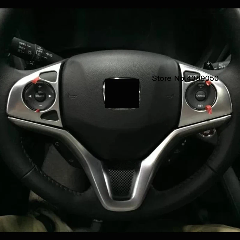 

For Honda HRV HR-V VEZEL 2015-2017 ABS Matte Carbon fibre Car Steering wheel Button frame Cover Trim Car Accessories Styling