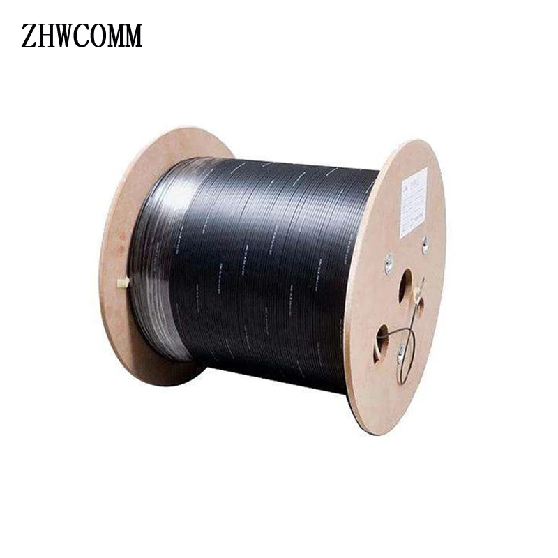 

ZHWCOMM 1000m/roll 1 core 3 steel wire outdoor Fiber Optic Cable FTTH Singlemode Cable Patch Cord