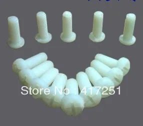 Lot50 метрической резьбой M3x6mm Полный нейлон Philips Pozi Поднятый Пан Круглый головкой