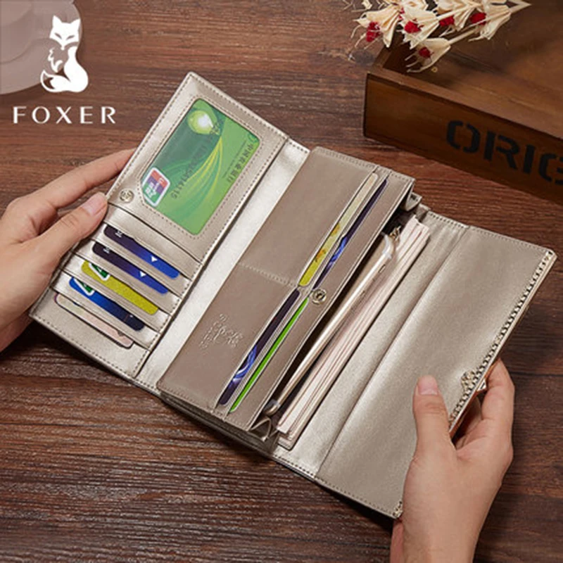 FOXER Women Fashion PVC Leather Small Wallet Monogram Signature Card Holder  For Female Coin Purse Bifold Ladies Clutch Money Bag - AliExpress