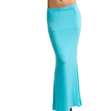 Женская однотонная Цыганская длинная Джерси Faldas Mujer Moda обтягивающая юбка-макси Женская юбка Etek Jupe Rokken юбки