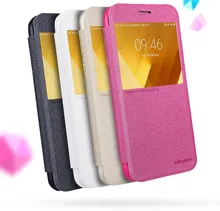 Case для Samsung Galaxy A7 2017 a720f Чехол Case Nillkin Sparkle Leather Телефон Case Flip Cover для Galaxy A7 с Smart window