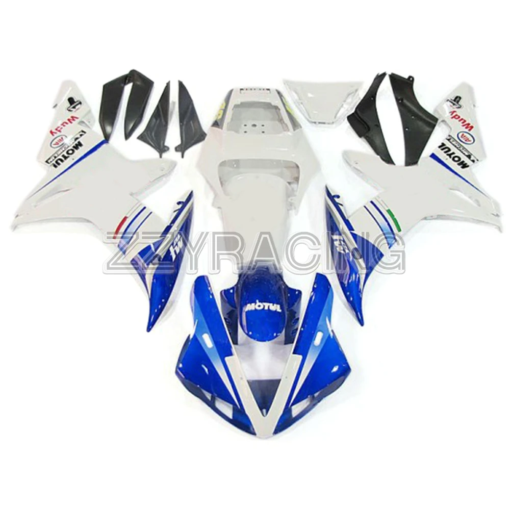 

Injection Fairings for Yamaha YZF R1 2002 2003 Panels ABS Plastic YZF1000 02 03 Complete Hulls Body Work Blue White Cowlings