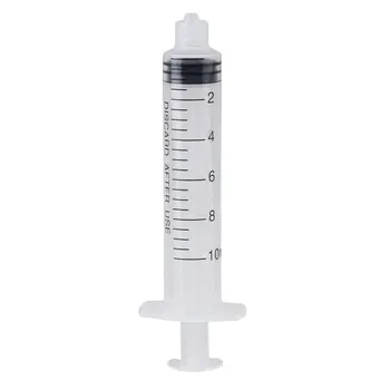 

30PCS 3.94" Transparent Plastic 10MLCapacity Screw Type Liquid Hand Push Dispensing Syringe for Industrial