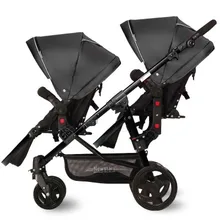 Twin baby stroller cart before and after lying can sit high landscape black car frame baby double car
