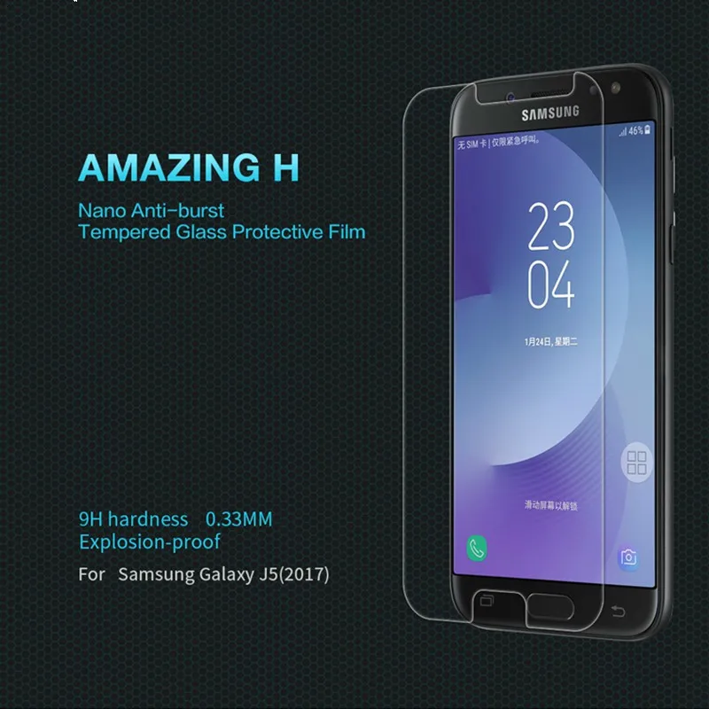 2 шт. закаленное стекло для Samsung Galaxy J5 2017 J530 защита экрана твердость 9H защитная