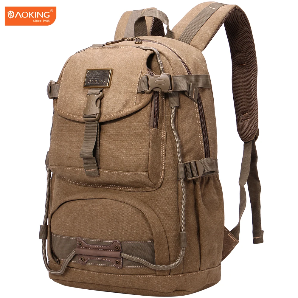 Rucksack Sport Reise Wander Schul Tasche Canvas Stoff Backpack Outdoor AOKING 