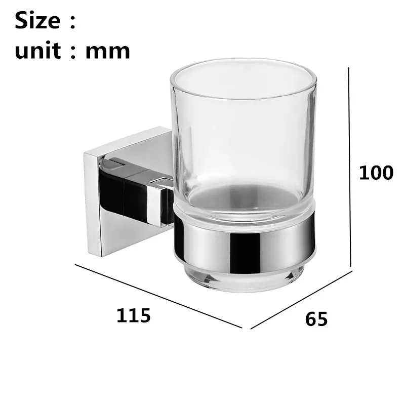 Ванная комната отдельная зубная щетка стеклянные чашки зеркало полированный SUS304 из нержавеющей стали toorhbritch чашки аксессуары для ванной комнаты