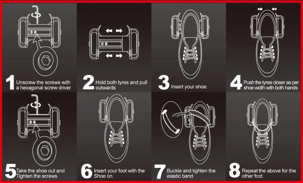 Adjustable Flashing Roller Skating Shoes Wheel Heel Light Falsh Blade Shoe Strap Flash Wheel Roller Skates