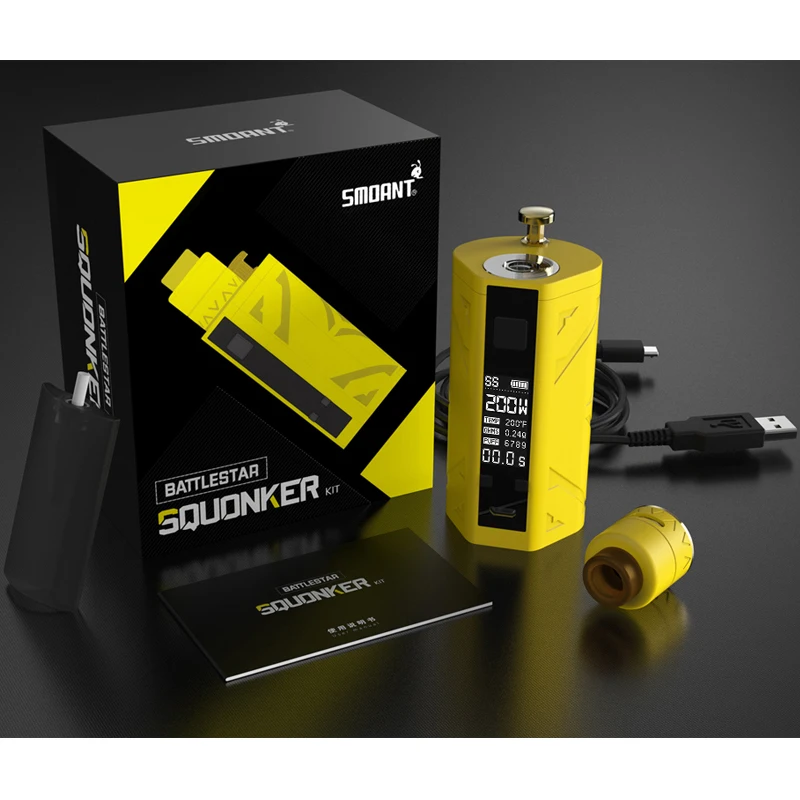 Оригинальный Smoant Battlestar 200 Вт TC Squonker Комплект 7 мл Коробка мод и battlestar RDA Двойной 18650