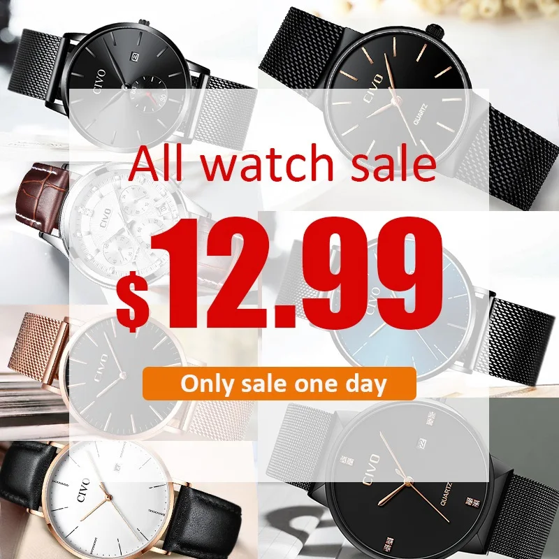 

CIVO Fashion Womens Watches Waterproof Business Causal Brand Wristwatch All Sale 12.99$ Women Gift Clock Relogio Feminino
