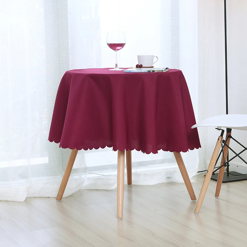 الزفاف جولة مفرش طاولة أبيض أسود سماط مستطيلة رف مفارش المائدة طاولة طعام يغطي مفرش ميسا obrus E09